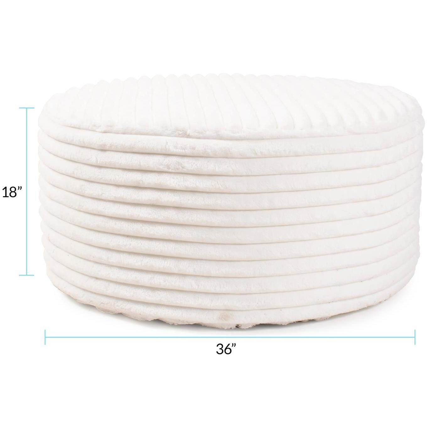 Shar Pei Universal 18 inch White Ottoman